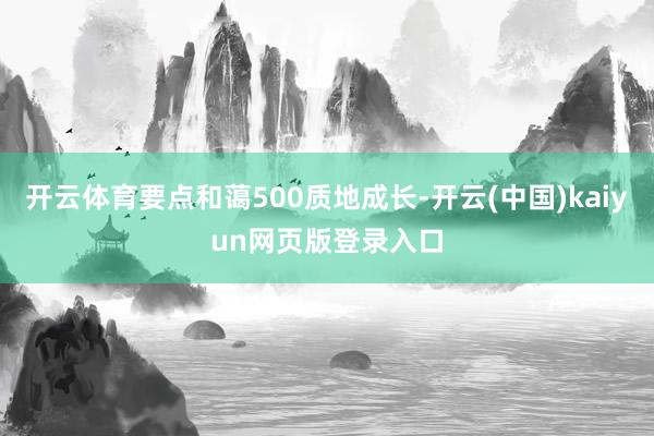 开云体育要点和蔼500质地成长-开云(中国)kaiyun网页版登录入口